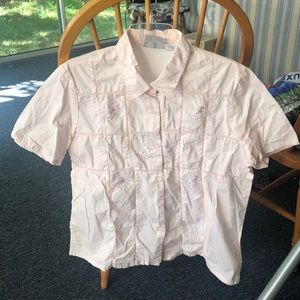WOMENS BLAIR SHIRT SIZE L PALE PINK FANCY